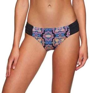 NWT $74 SEAFOLLY US 4 SUN TEMPLE RUCHED SIDE RETRO